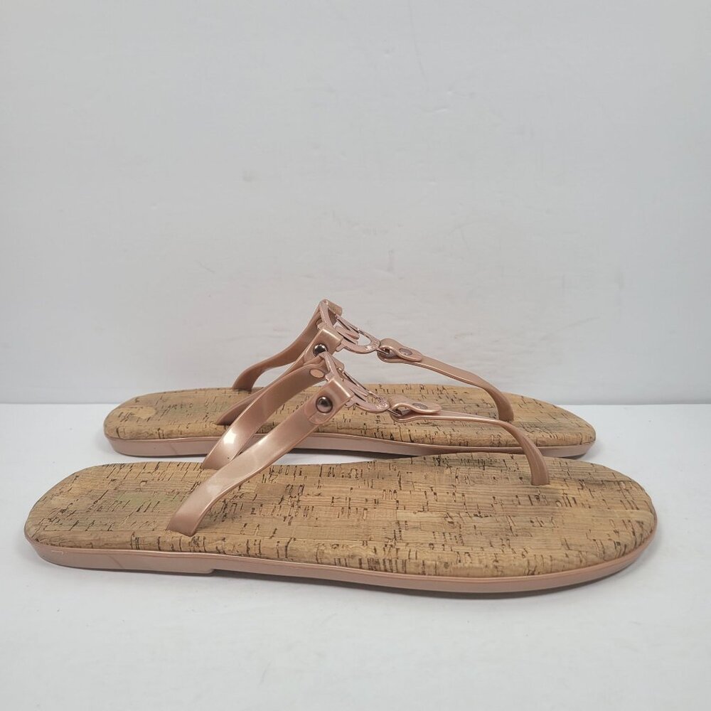 Michael Kors MK Mira Jelly Thong  Women's Rose Gold Sandals US Size 10